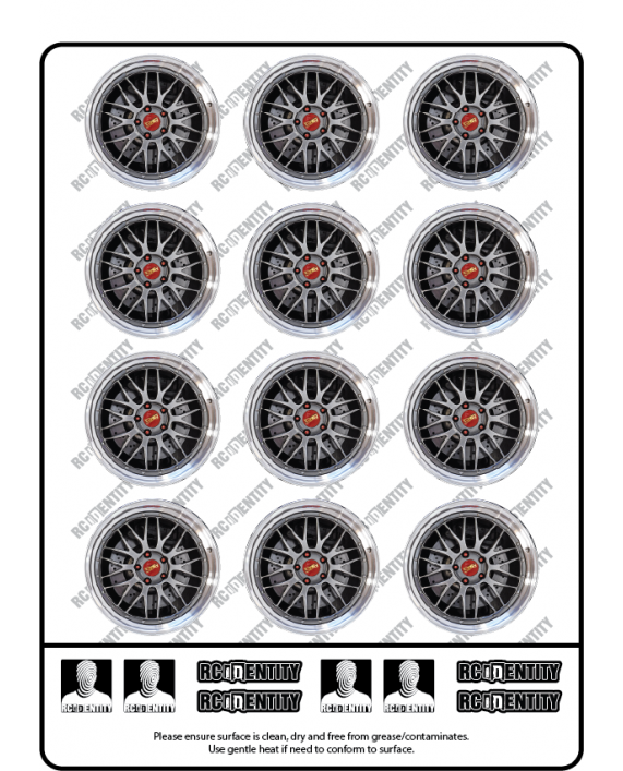 1/10 Touring Car Wheel Stickers SET 1